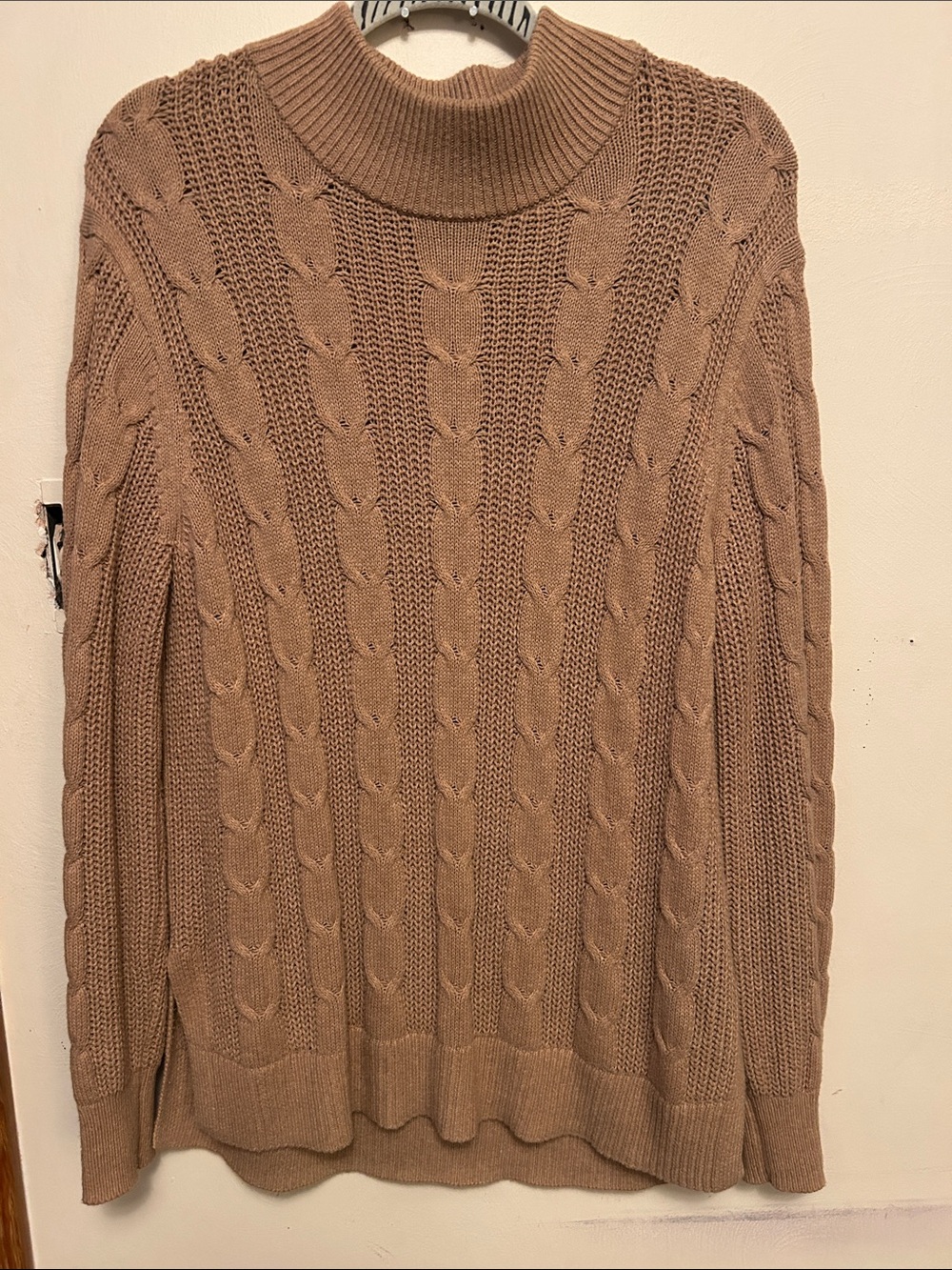 Banana Republic oversized tan cable sweater